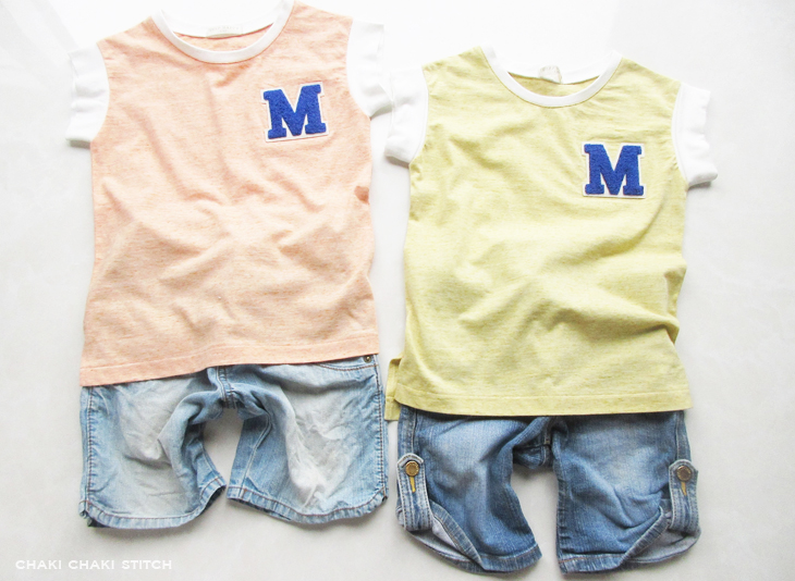 リブフレンチTシャツプルオーバー・子供服型紙