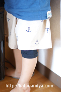 子供服ギャザーショートズボン型紙