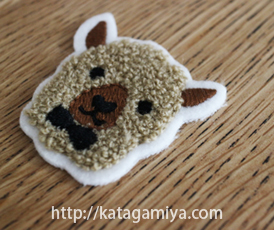 刺繍もこもこワッペン