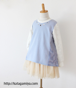 ハンドメイド子供服型紙の布帛ニット切り替え