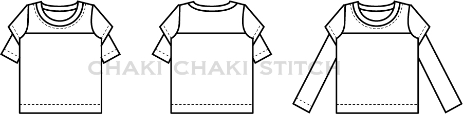 メンズTシャツ型紙販売・半袖・長袖