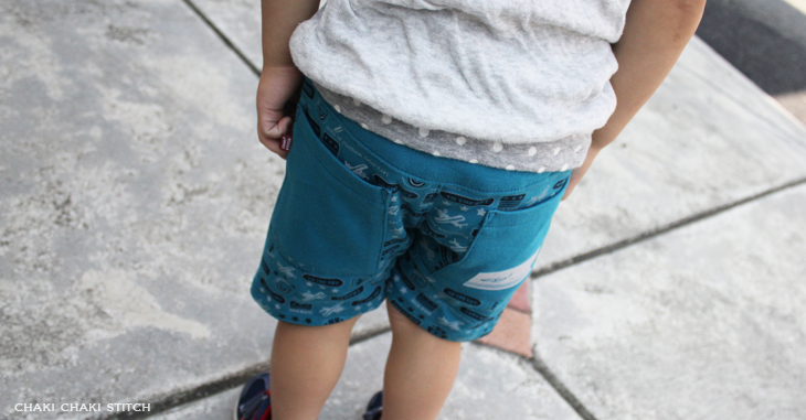 子供服普段着型紙ひざ上・ひざ下パンツ型紙と作り方